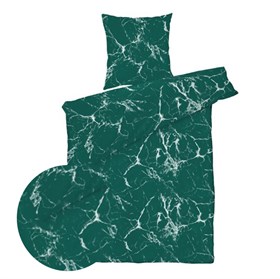 Sengetøj, Marmor grøn, 200x200 cm